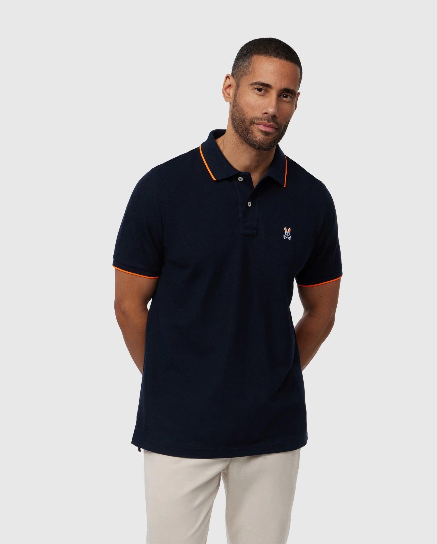 Mens Troy Pique Polo 410 NAVY / M - 5 Product Image