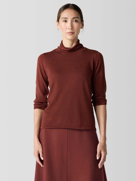 Fine Merino Turtleneck Top in Regenerative Wool Product Image