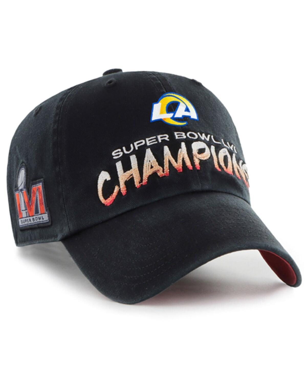 Mens 47 Brand Black Los Angeles Rams Super Bowl Lvi Champions Sunset Clean Up Adjustable Hat Product Image