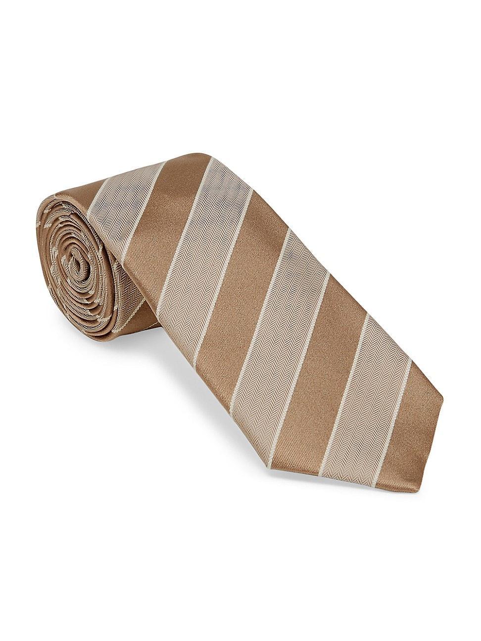 Mens Striped Silk Chevron Tie Product Image