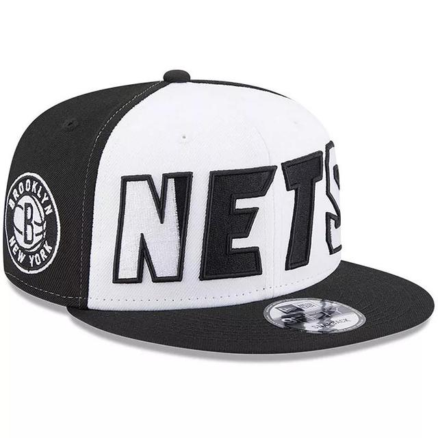 Mens New Era /Black Brooklyn Nets Back Half 9FIFTY Snapback Hat Product Image