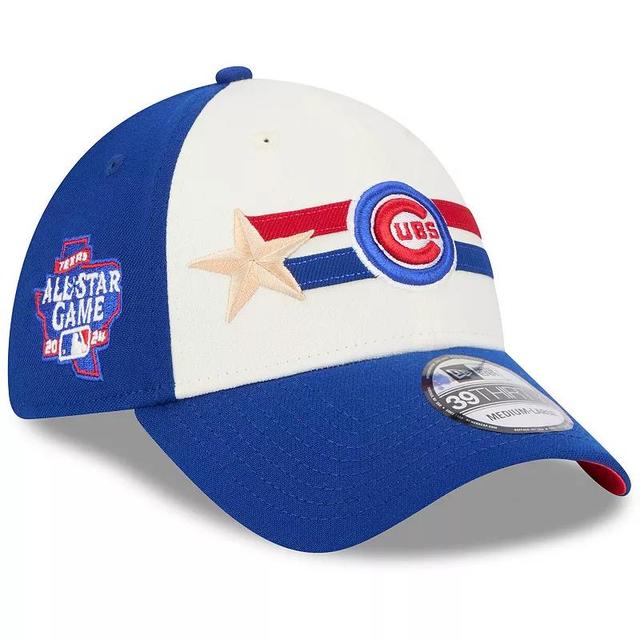 Mens New Era Cream/Royal Chicago Cubs 2024 MLB All-Star Game Workout 39THIRTY Flex Hat Product Image