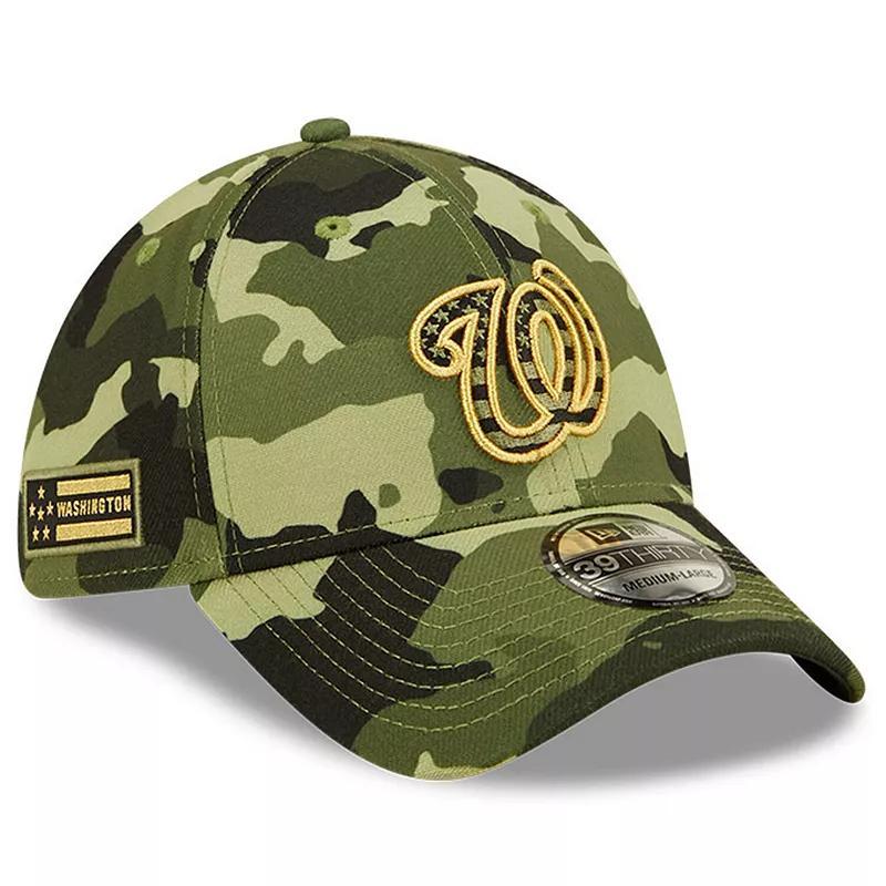 Men's New Era Camo Washington Nationals 2022 Armed Forces Day 39THIRTY Flex Hat Product Image