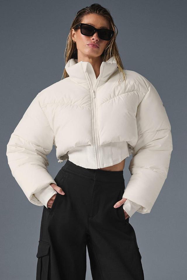 Main Act Corset Puffer - Ivory/Ivory Female Product Image