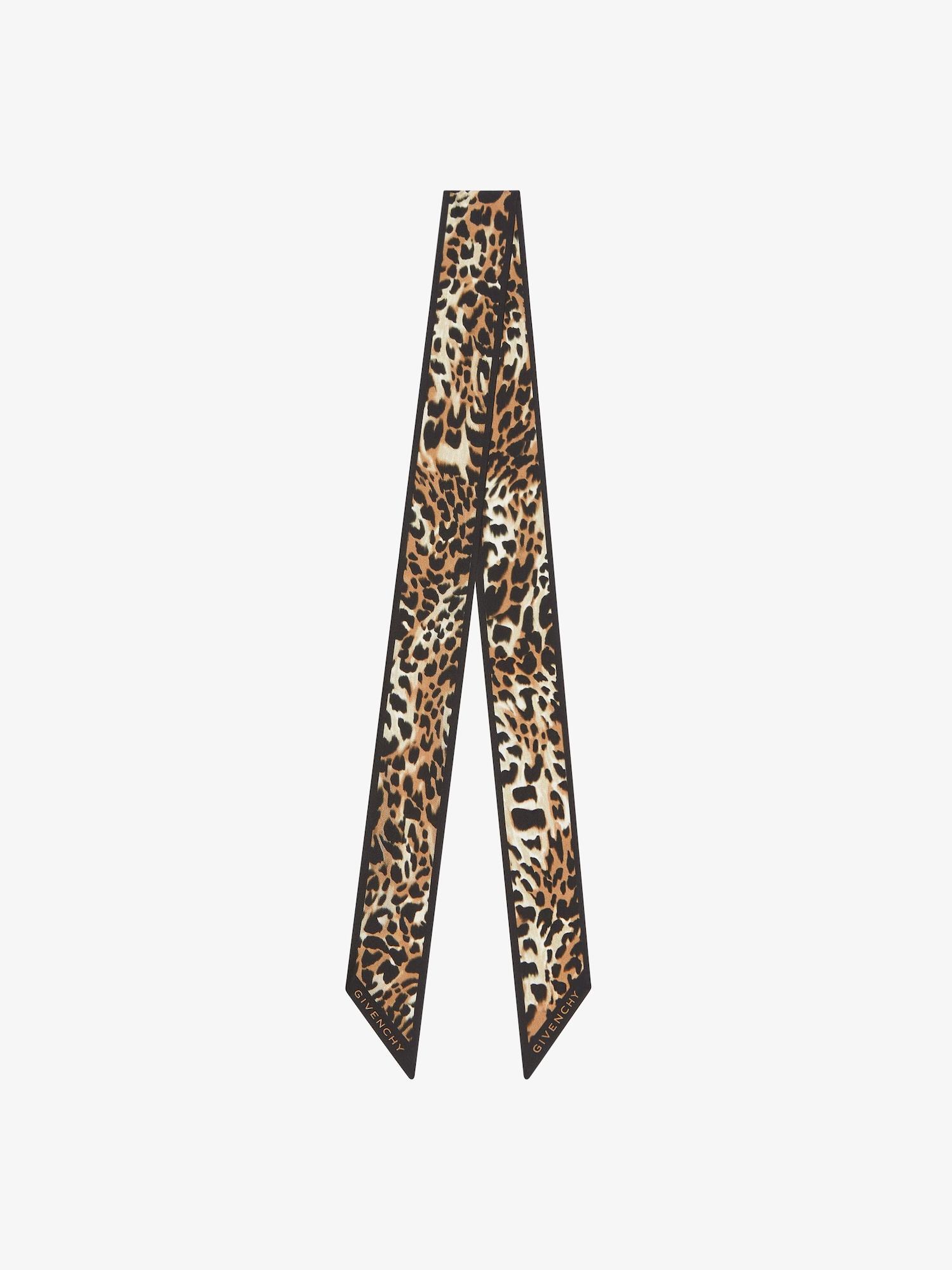 Bandeau in silk with leopard print Product Image