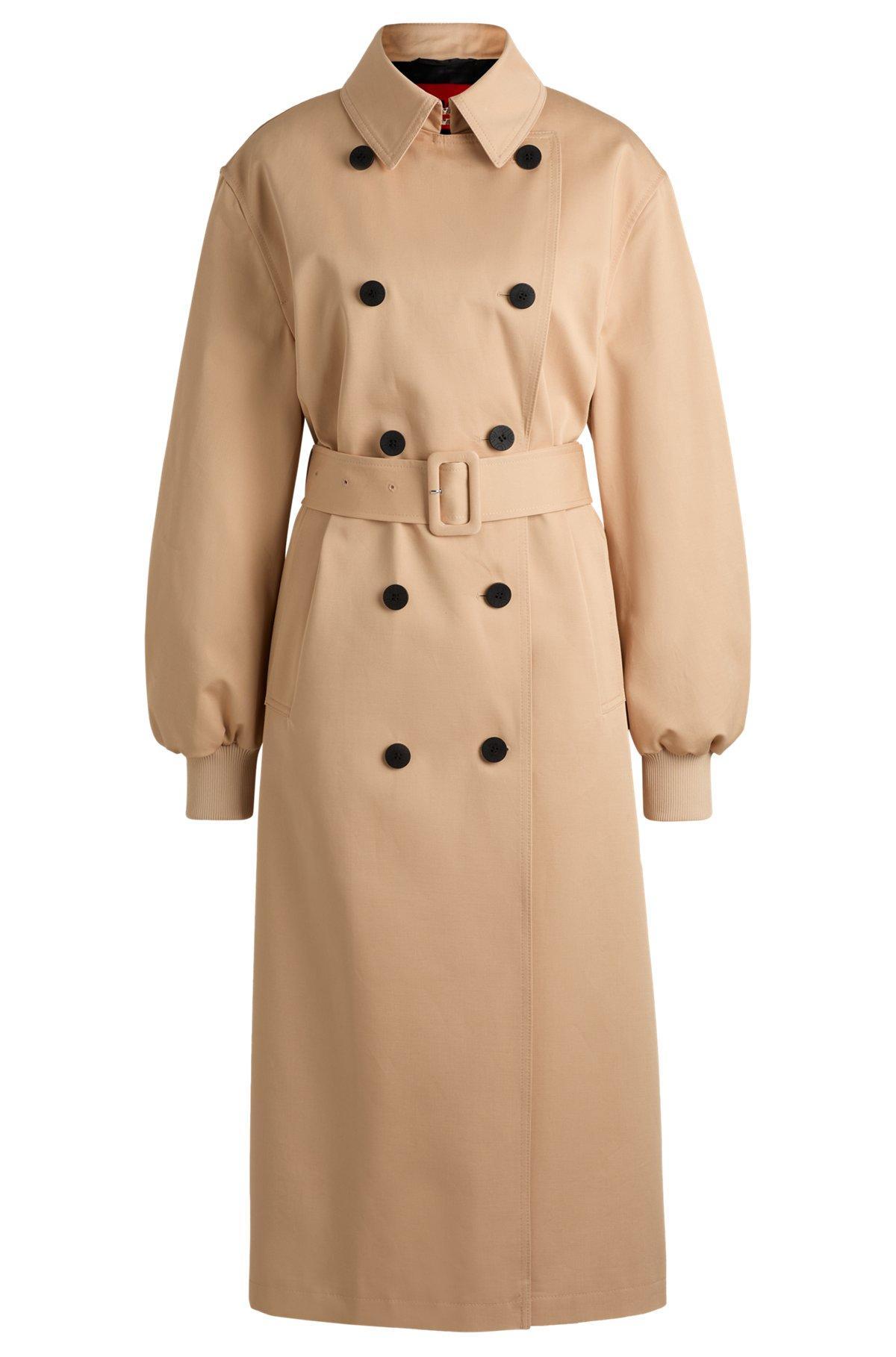 Oversize-fit cotton trench coat Product Image