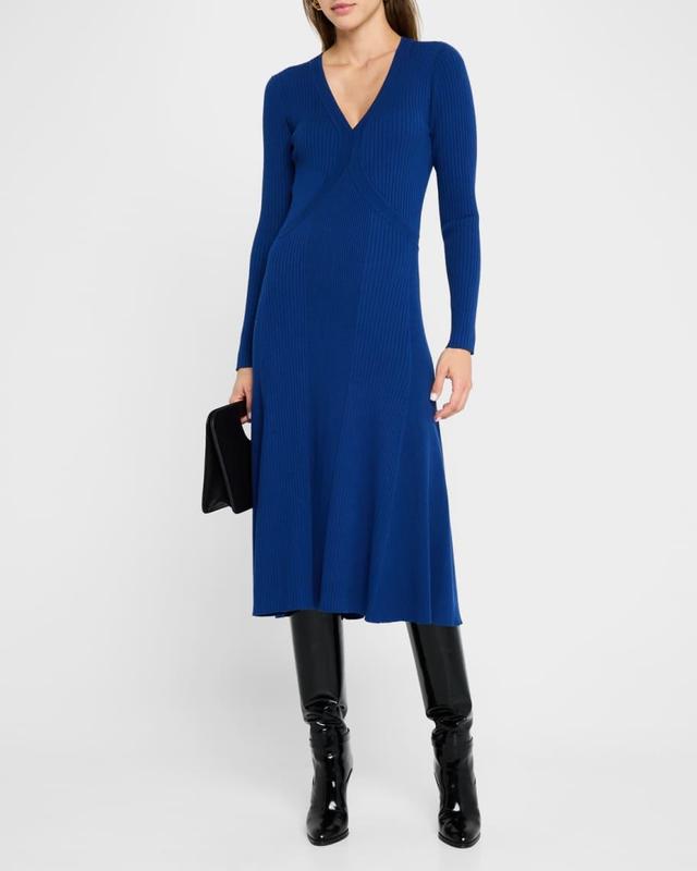 The Vanessa Ribbed Midi Sweater Dress Product Image