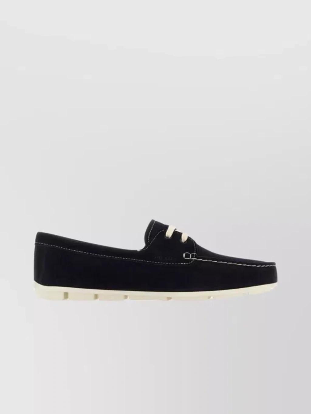 Midnight Suede Driver Loafers In Black product image