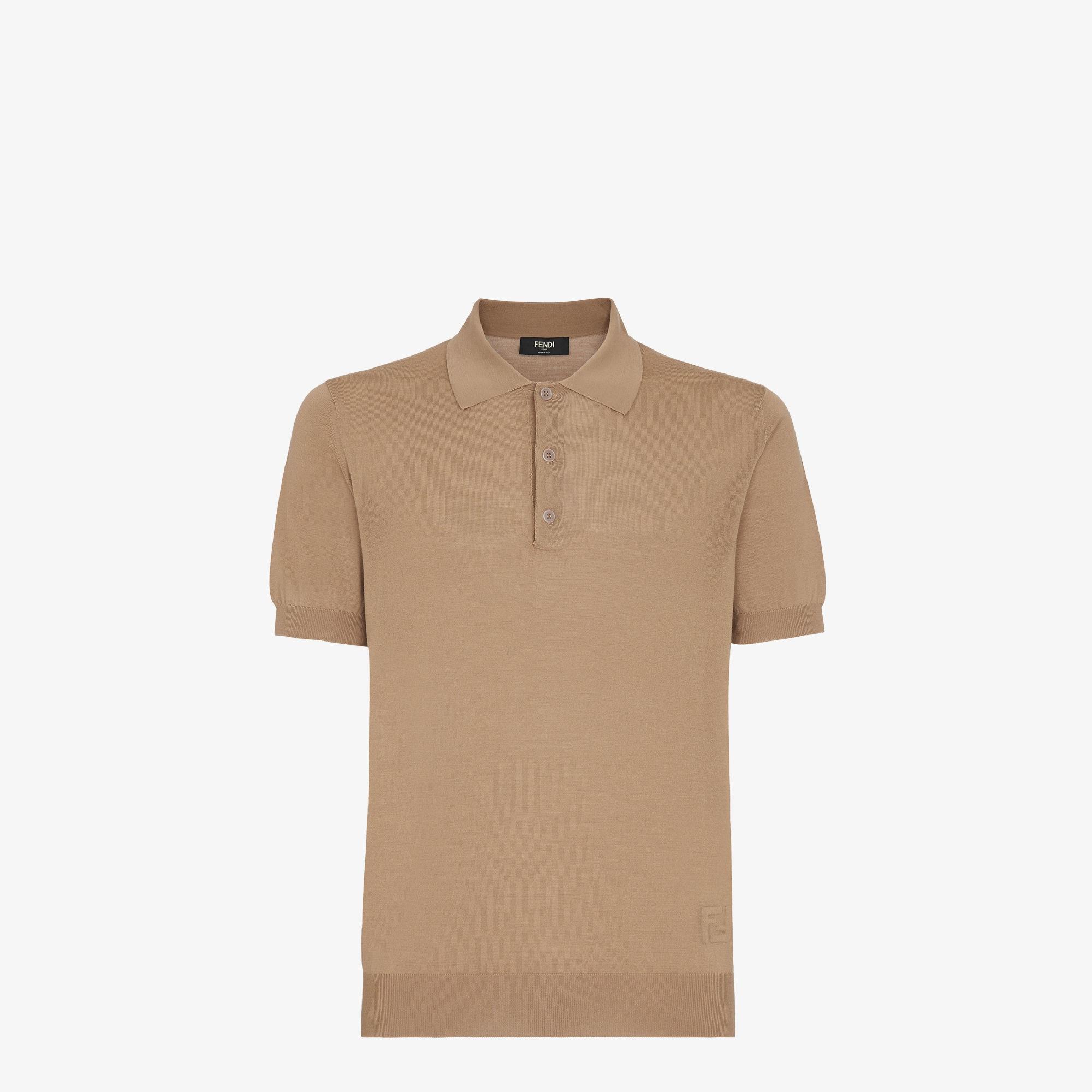 Polo shirtLight brown wool polo shirt Product Image