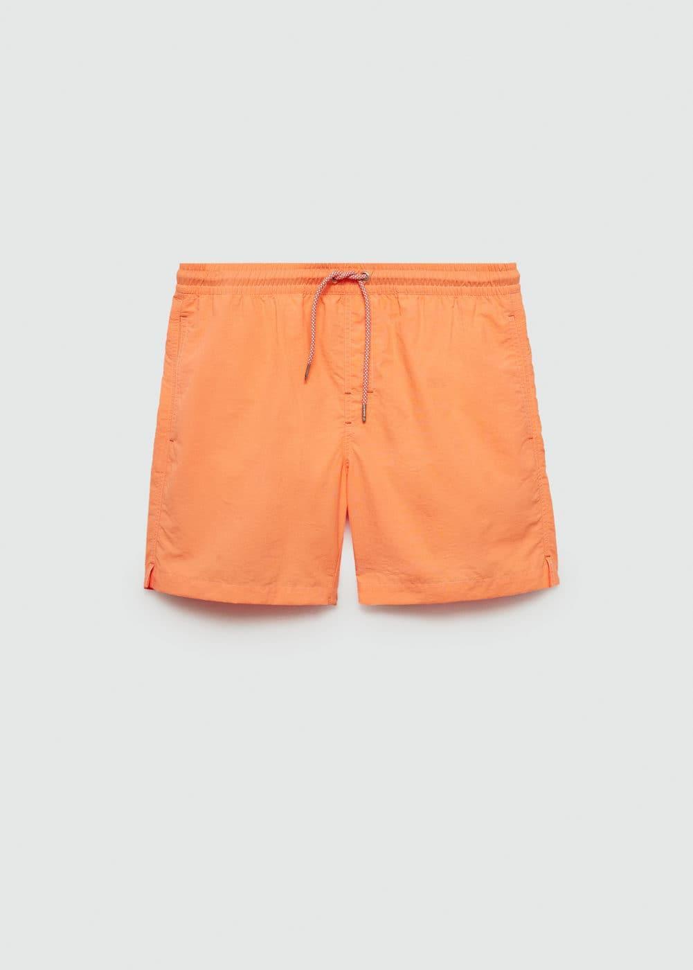 MANGO MAN - Plain lace swimsuit neon orangeMen Product Image