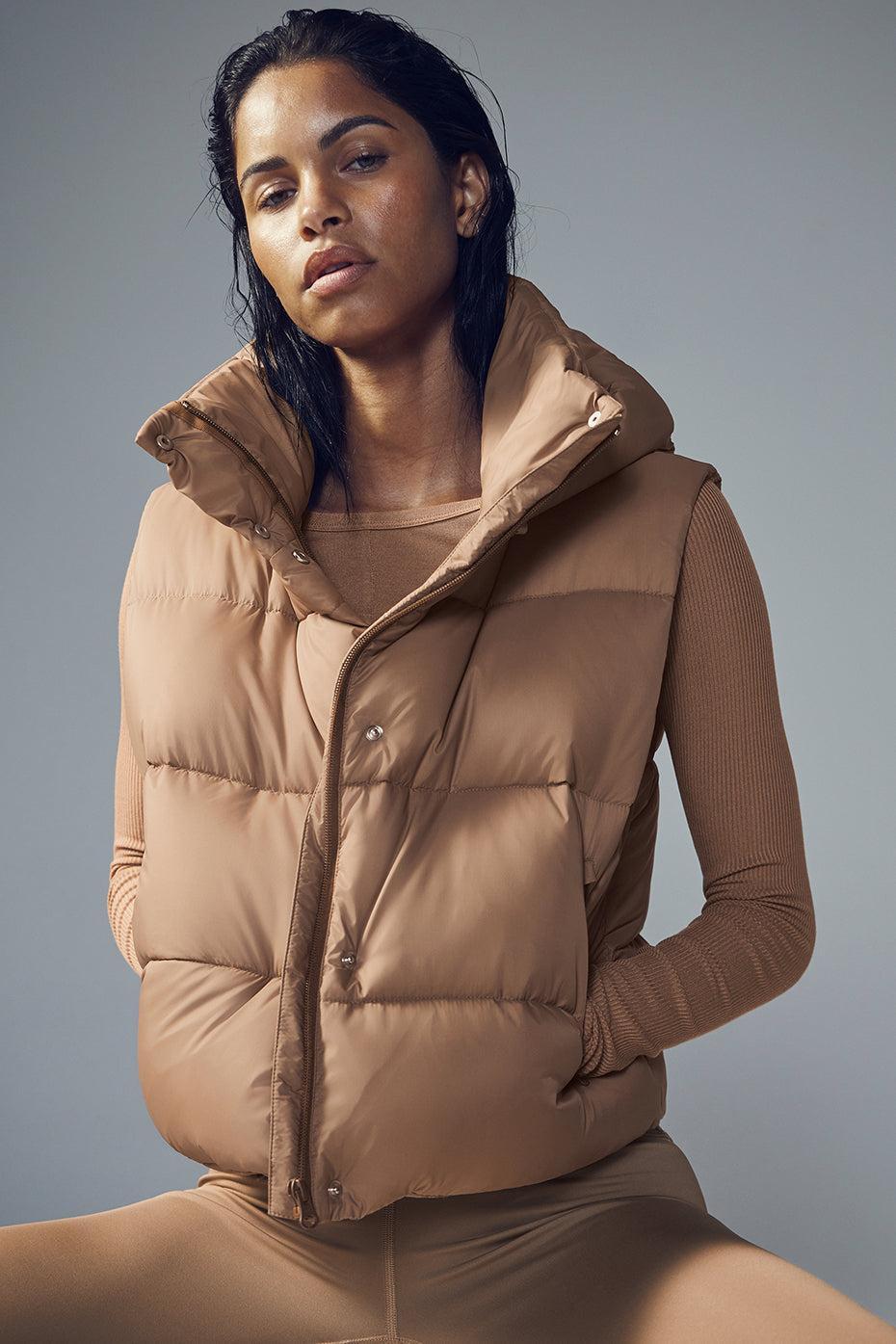 Gold Rush Puffer Vest - Toasted Almond Product Image