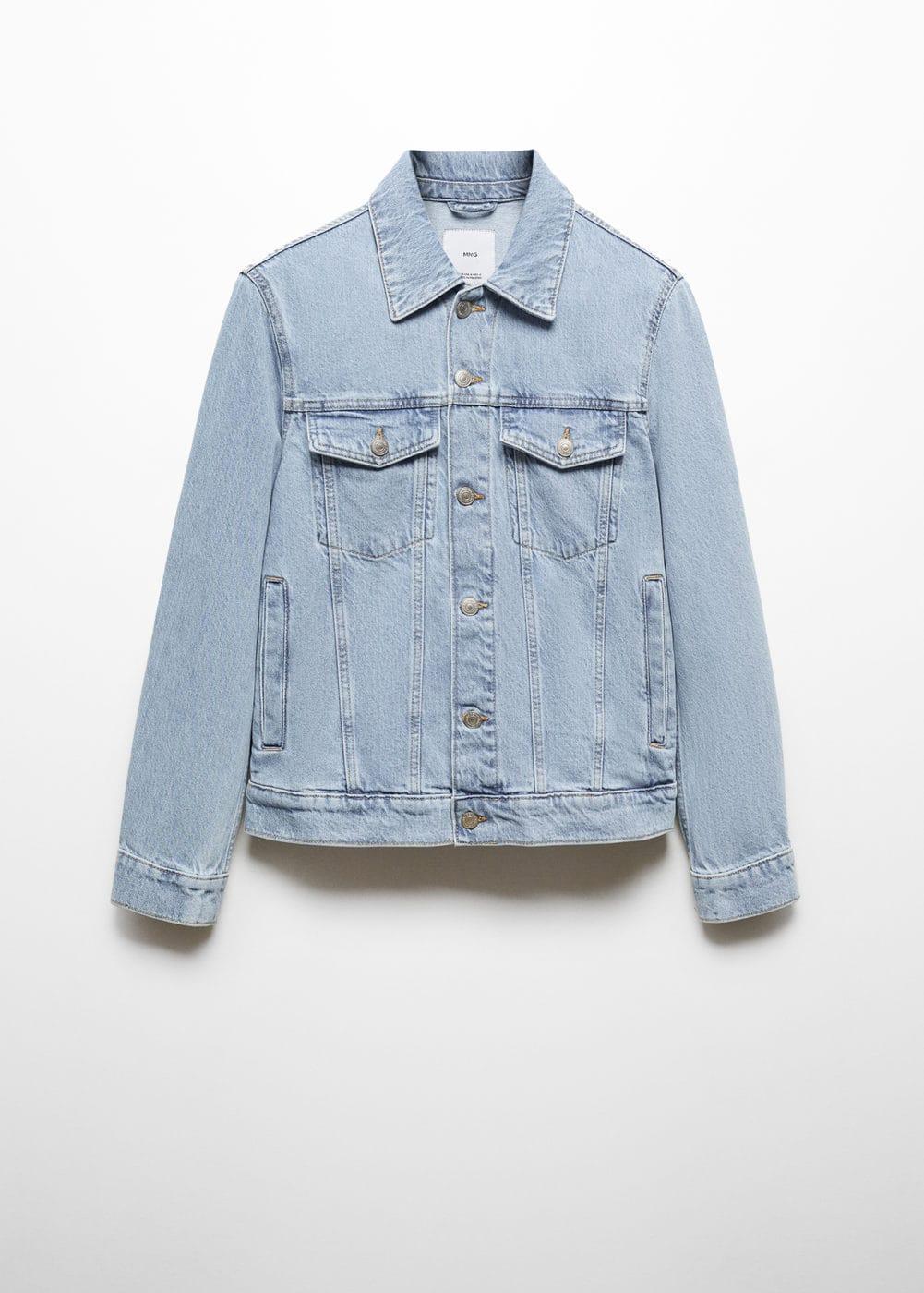 MANGO MAN - Pocketed denim jacket light blueMen Product Image