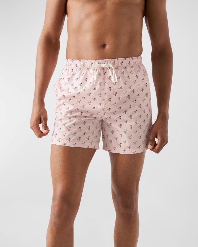 Men's Drink-Print Swim Trunks Product Image