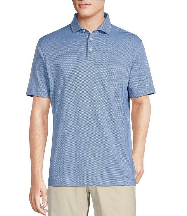 Cremieux Blue Label Lightweight Jacquard Short Sleeve Polo Shirt Product Image