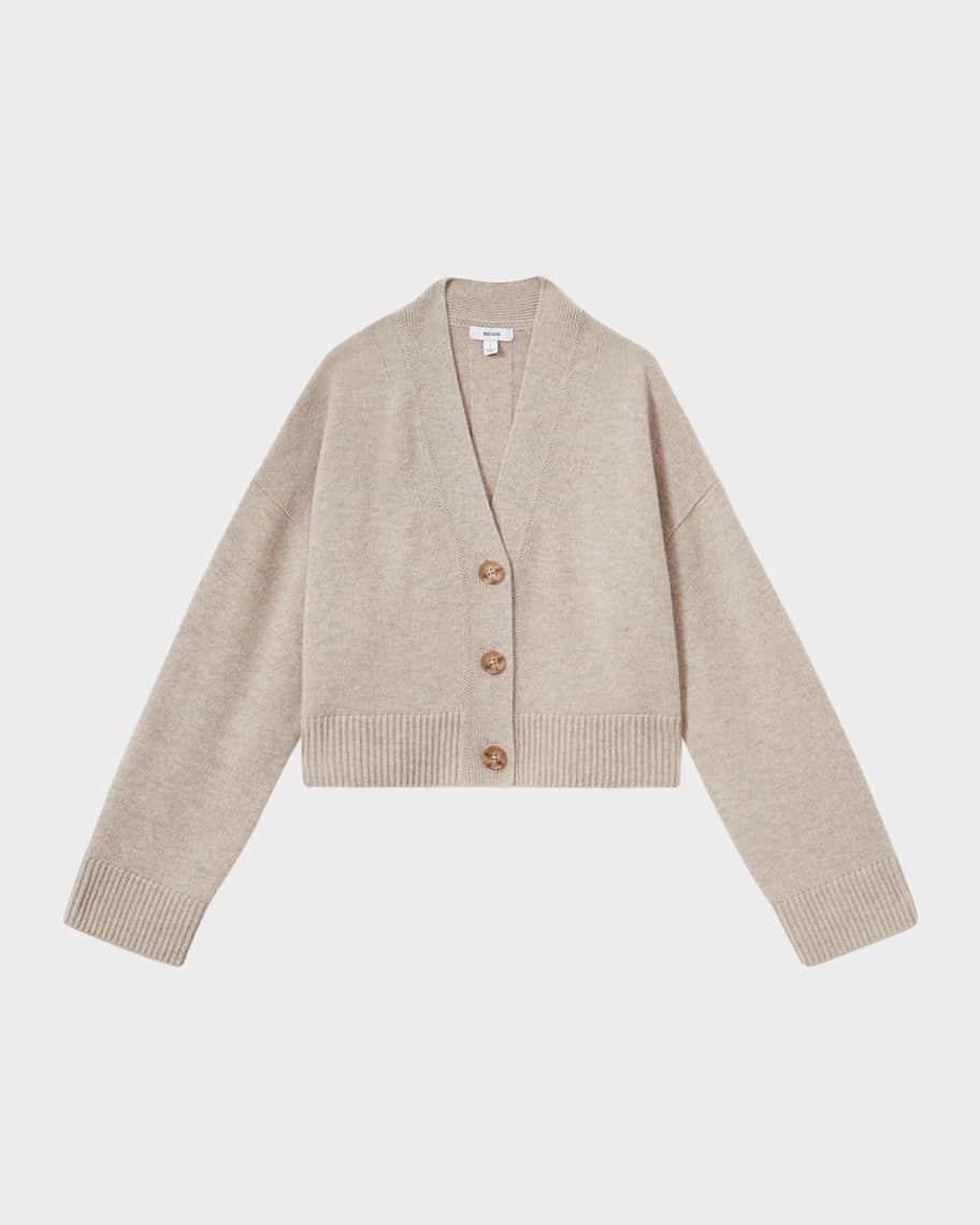 Rixy Cropped Wool-Cashmere Cardigan Product Image