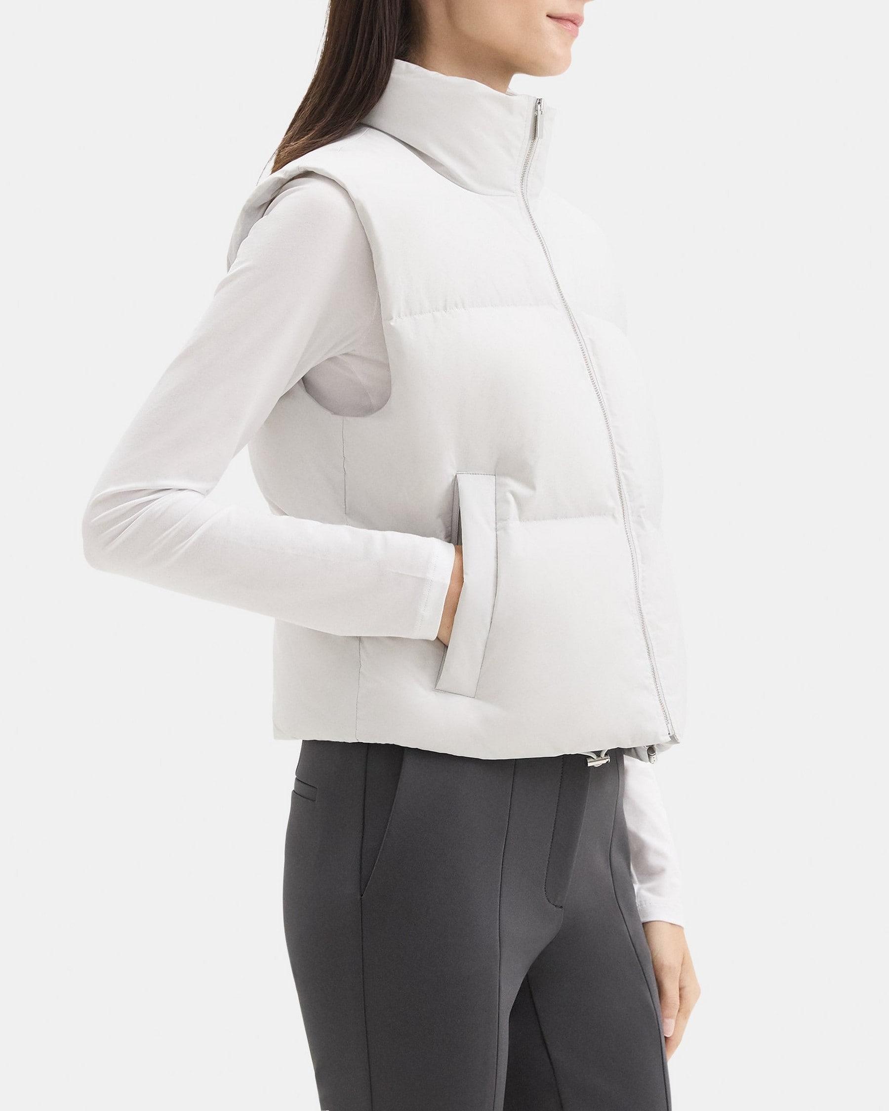 Cropped Puffer Vest in City Poly Product Image