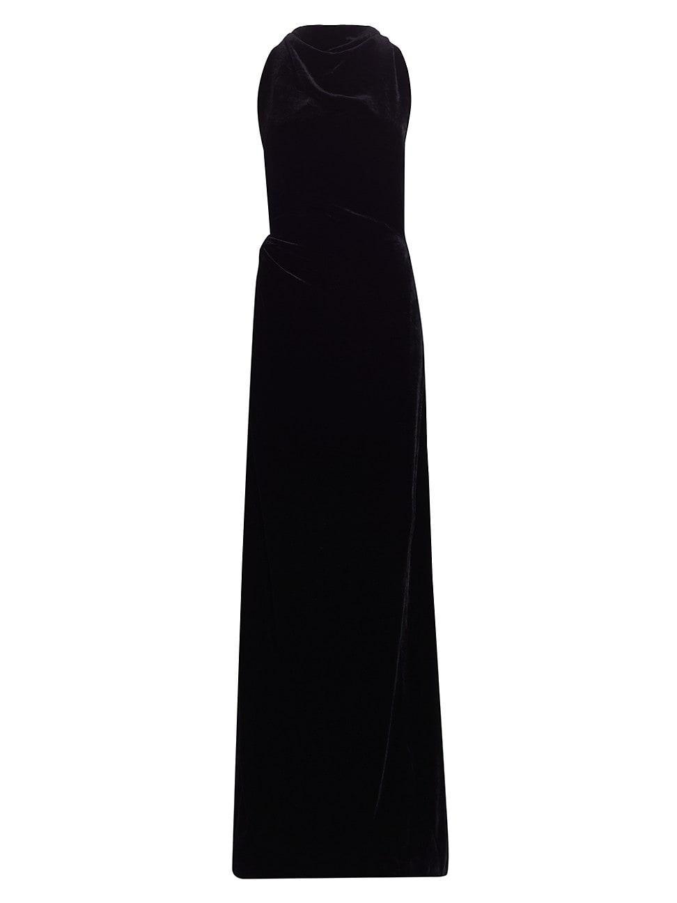 Womens Velvet Twist Back Gown Product Image