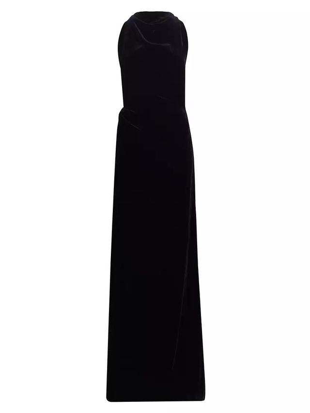 Velvet Twist Back Gown Product Image