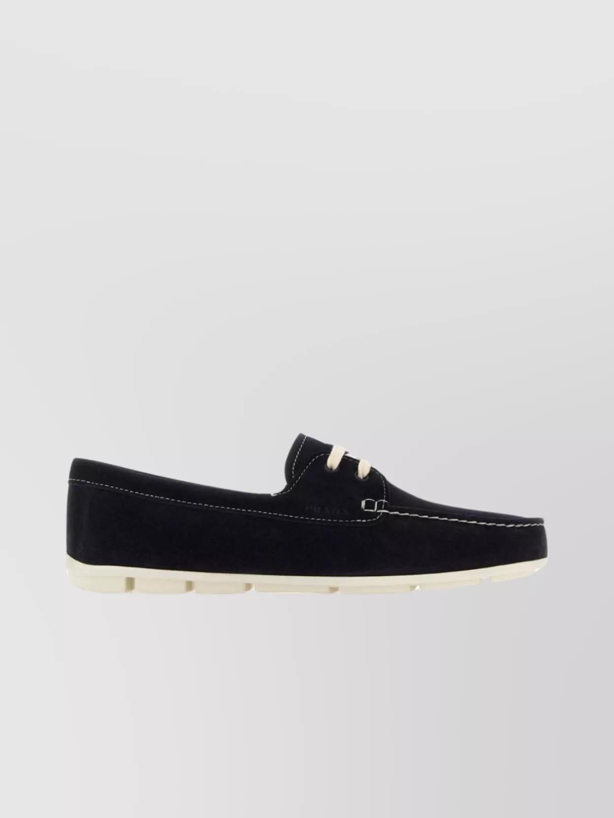 Midnight Suede Driver Loafers In Black Product Image