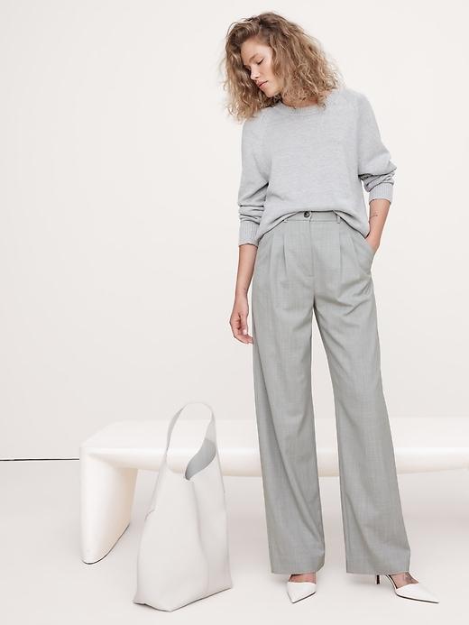 High-Rise Wide-Leg Wool Pant Product Image