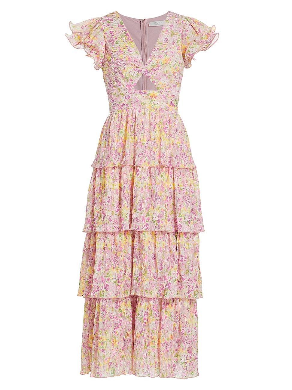 Womens Emporia Floral Chiffon Maxi Dress Product Image