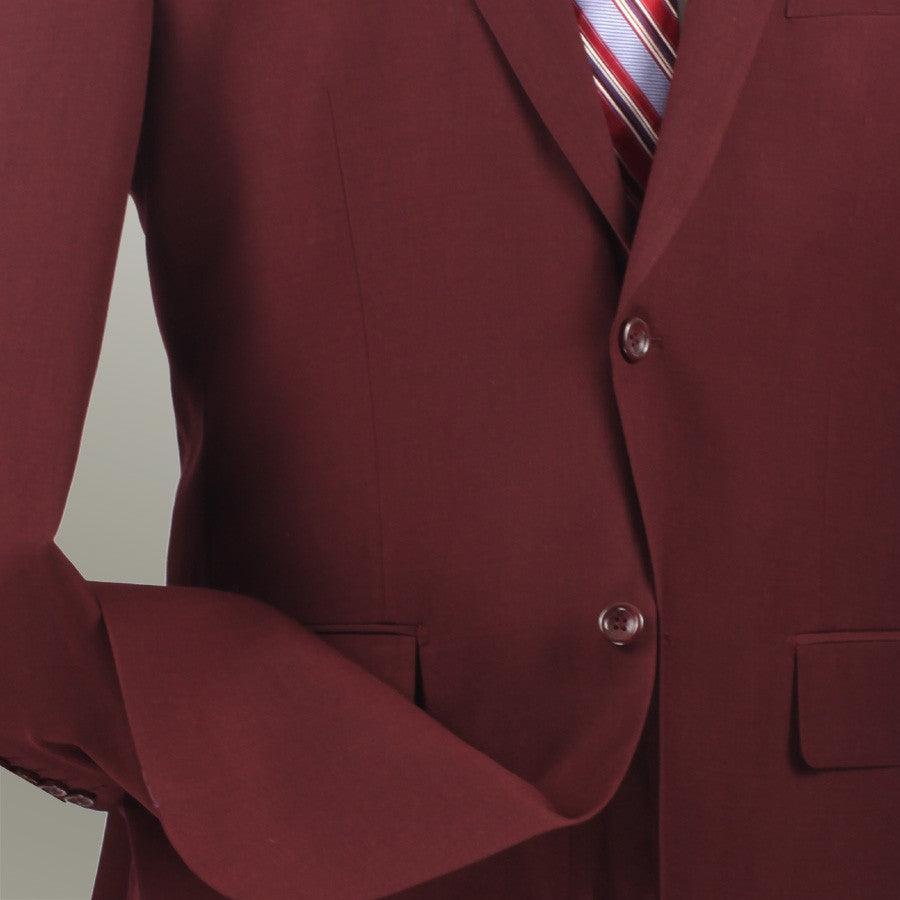 Monte Carlo Collection - Regular Fit 2 Piece 2 Button Textured Weave Burgundy Product Image