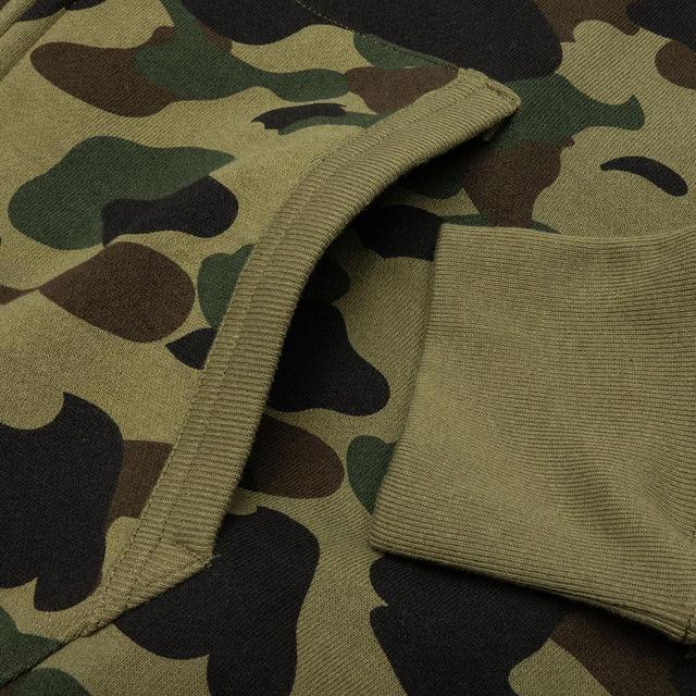 1st Camo Full Zip Hoodie - Green Male Product Image