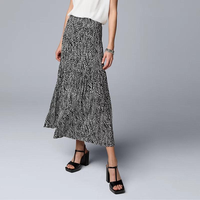 Womens Simply Vera Vera Wang Tiered Knit Maxi Skirt product image