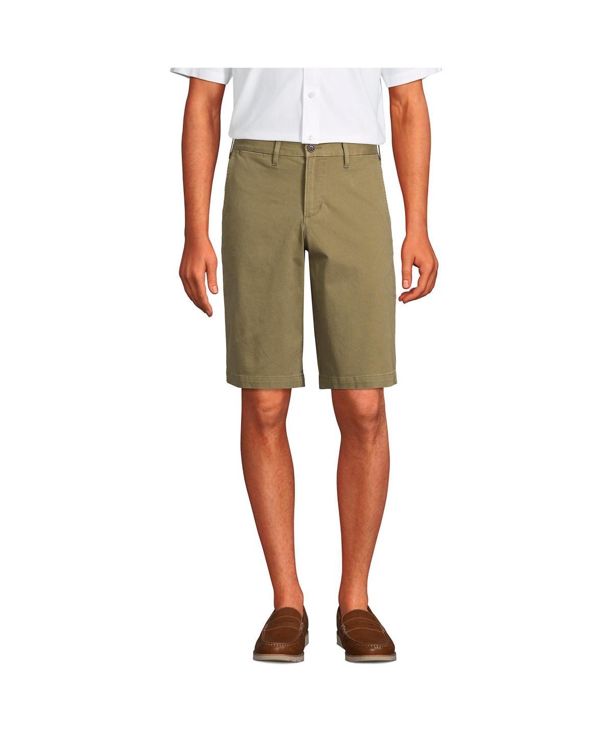 Big & Tall Lands End 11-Inch Comfort-Waist Knockabout Chino Shorts, Mens Green Product Image