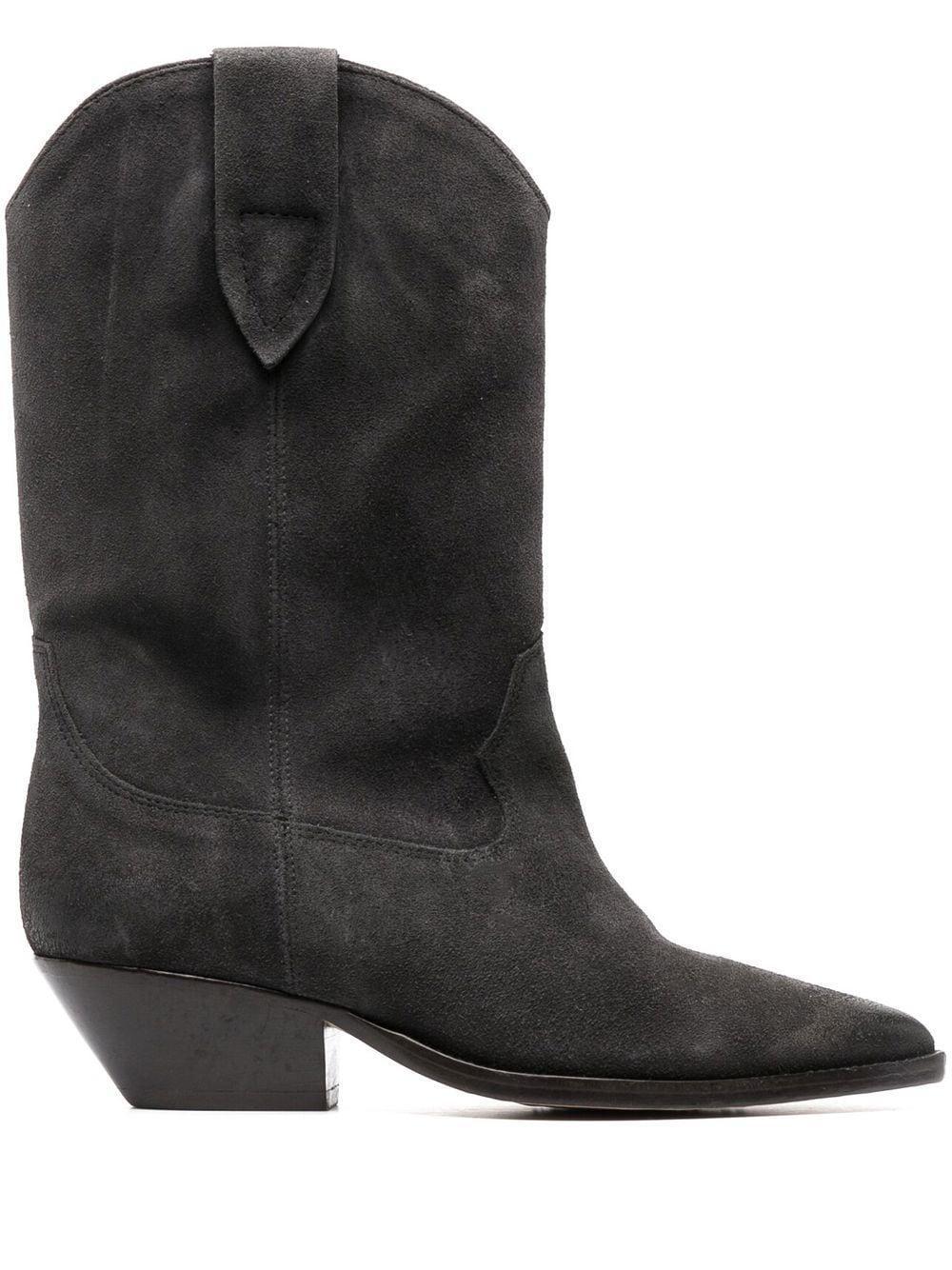 ISABEL MARANT Heeled 65mm Suede Boots In Grey Product Image