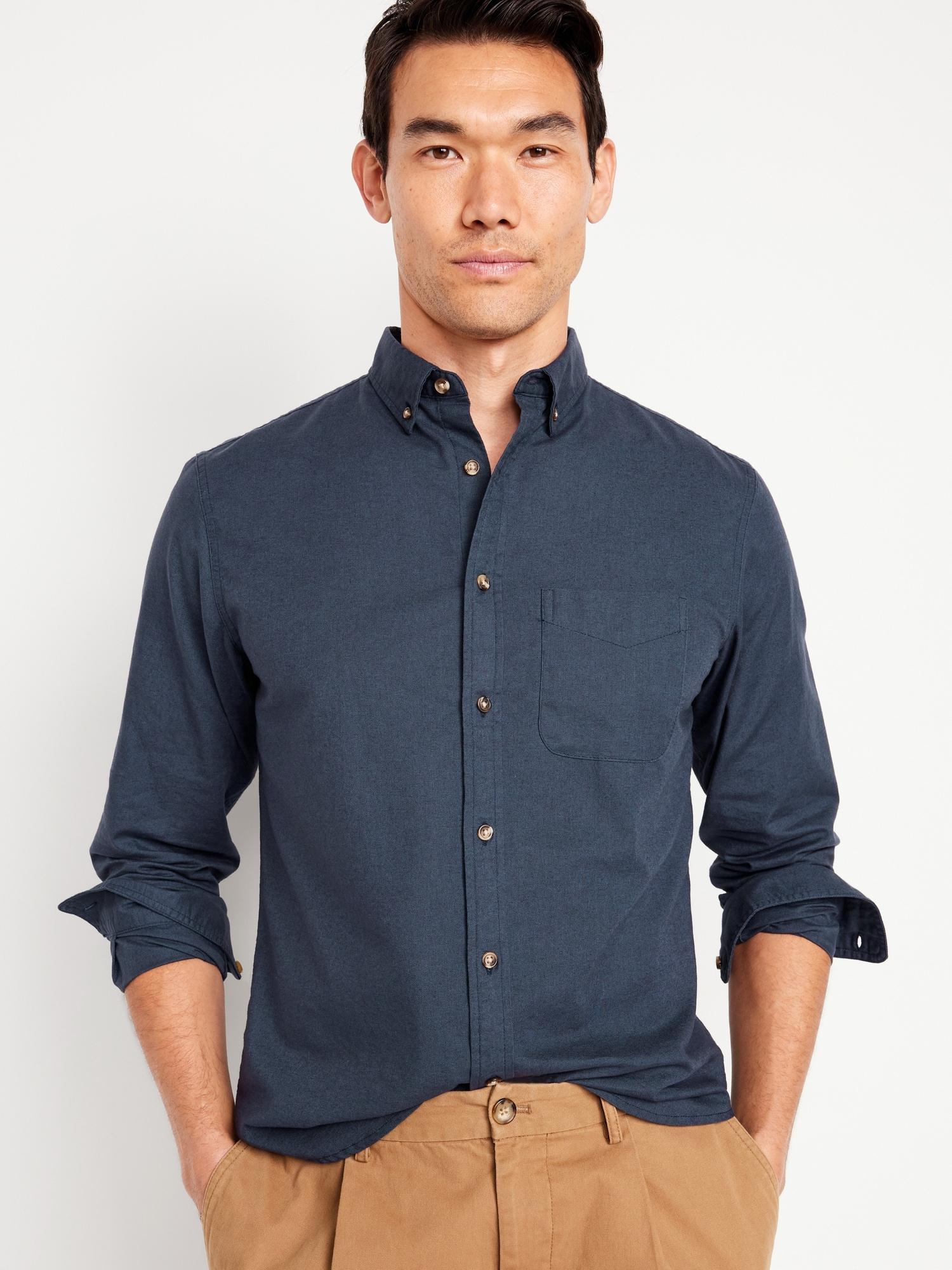 Slim Fit Everyday Non-Stretch Oxford Shirt for Men Product Image