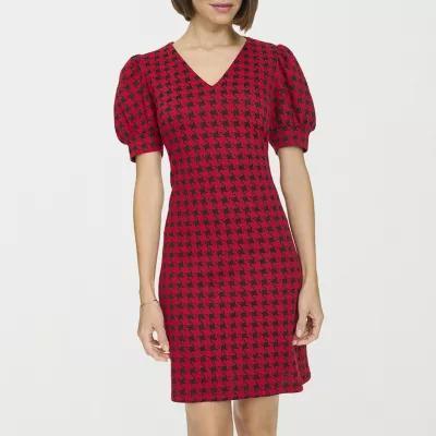 Marc New York Houndstooth Womens Short Sleeve Shift Dress product image