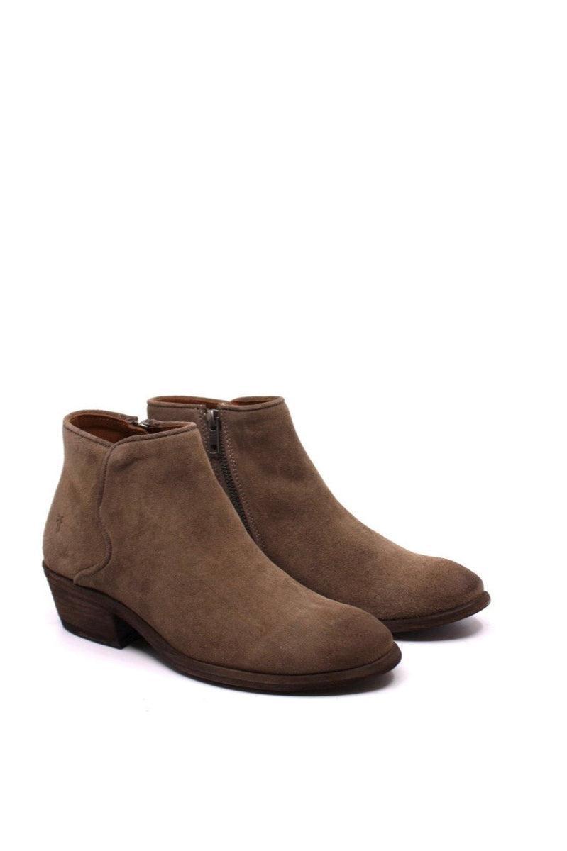 Frye Carson Piping Bootie Grey Product Image