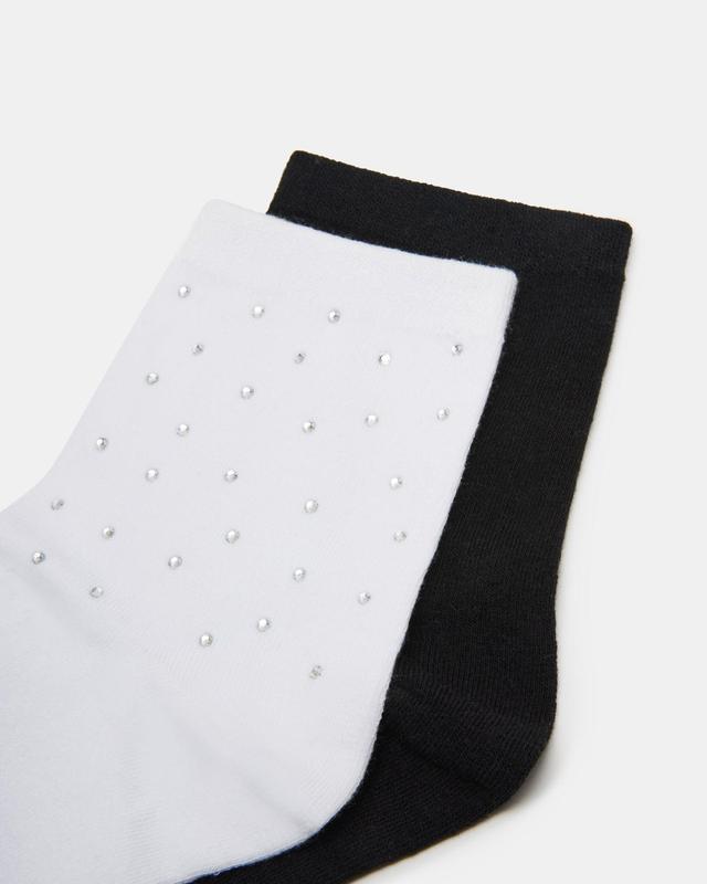 ICED SOCKS WHITE/BLACK Female Product Image