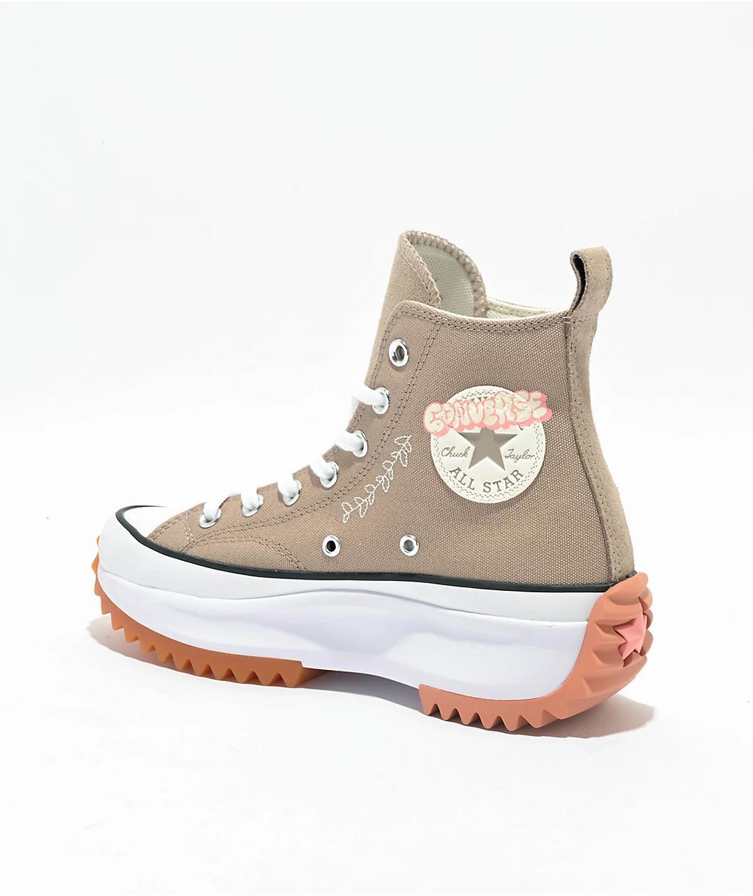 Converse Run Star Hike Vintage Cargo, White & Pink Phase High Top Shoes Product Image