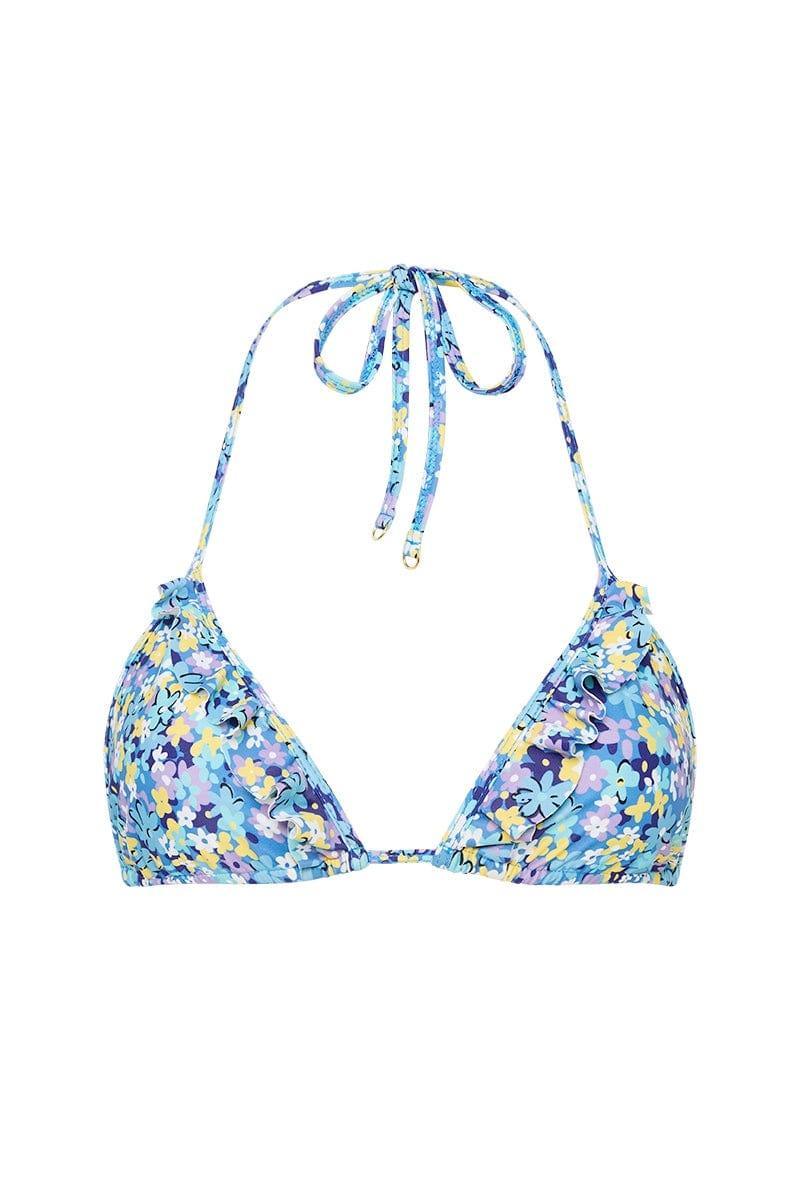 Carmen Bikini Top Cala Nica Floral Blue (Exclusive) - Final Sale Product Image