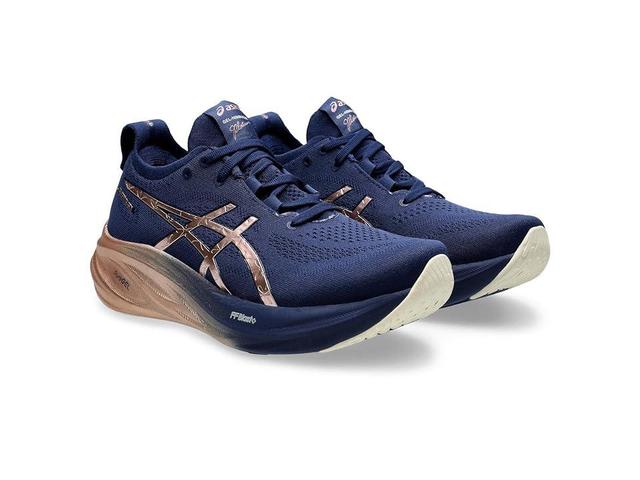 ASICS Women's GEL-Nimbus 26 Platinum Expanse/Rose Gold) Women's Running Shoes Product Image