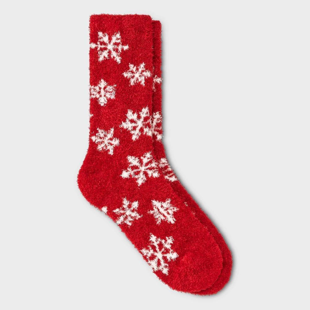 Womens Snowflake Cozy Crew Socks - Auden 4-10 Product Image