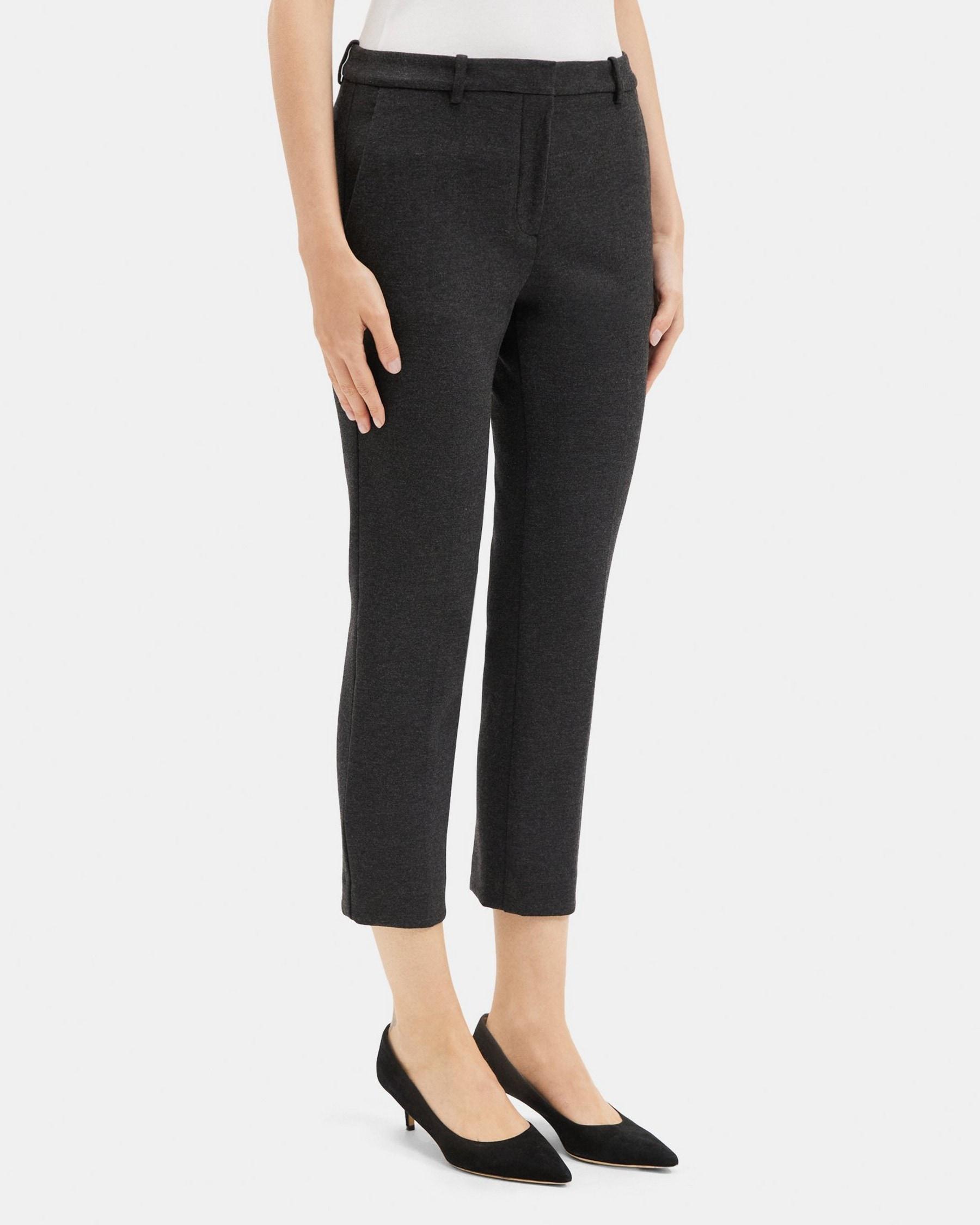 Slim Cropped Pant in Double-Knit Jersey Product Image