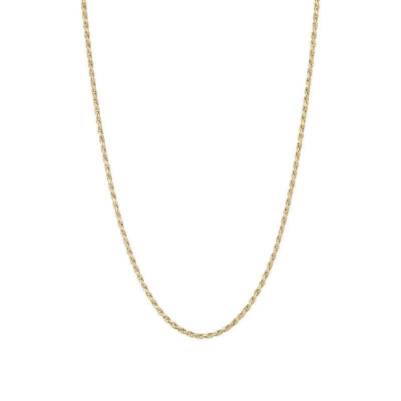 Giorgio di Vicenza Sterling Silver Italian Rope Chain Necklace, Womens Gold Tone Product Image