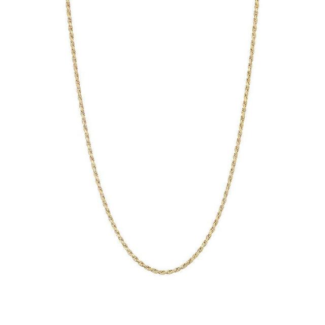 Giorgio di Vicenza Sterling Silver Italian Rope Chain Necklace, Womens Yellow Product Image