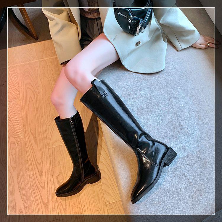 Block Heel Knee-High Boots Product Image