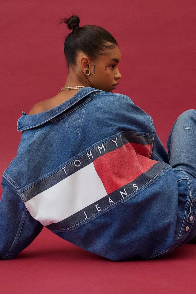 Tommy Jeans Daisy Oversized Colorblocked Denim Jacket Product Image