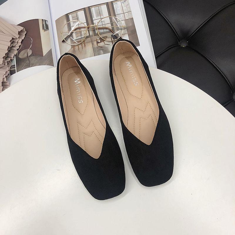 Plain Square Toe Flats Product Image