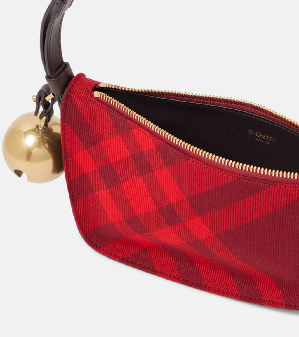 BURBERRY Check Shoulder Bag In Red Product Image