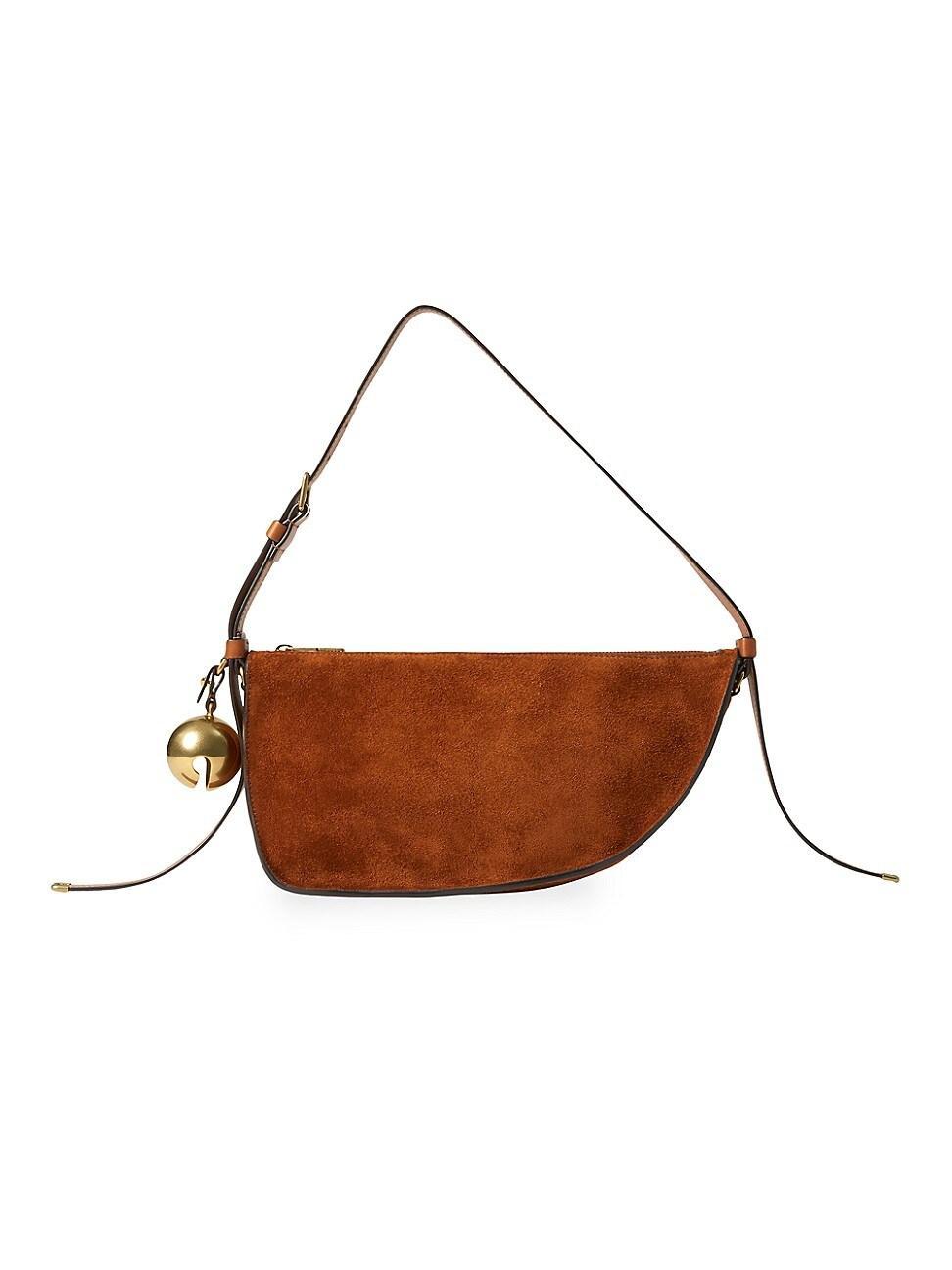 Womens Small Shield Suede Sling Bag Product Image