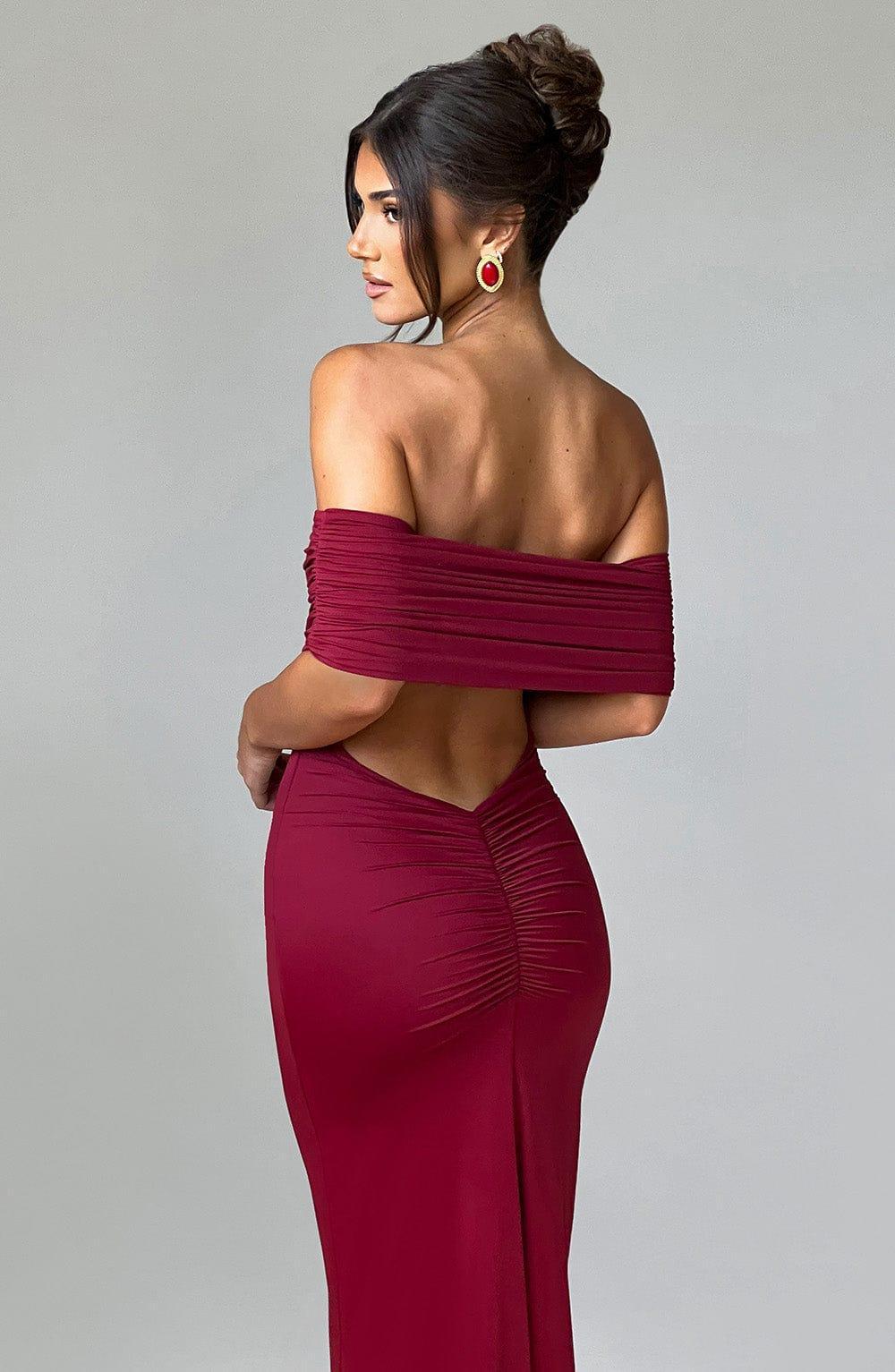 Belinda Maxi Dress - Burgundy Product Image