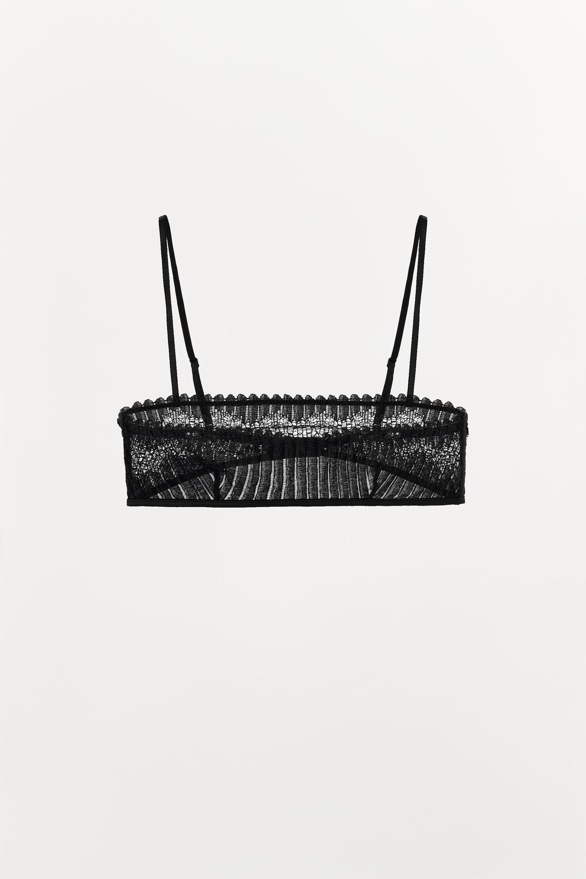 PLEATED BANDEAU LACE BRA Product Image