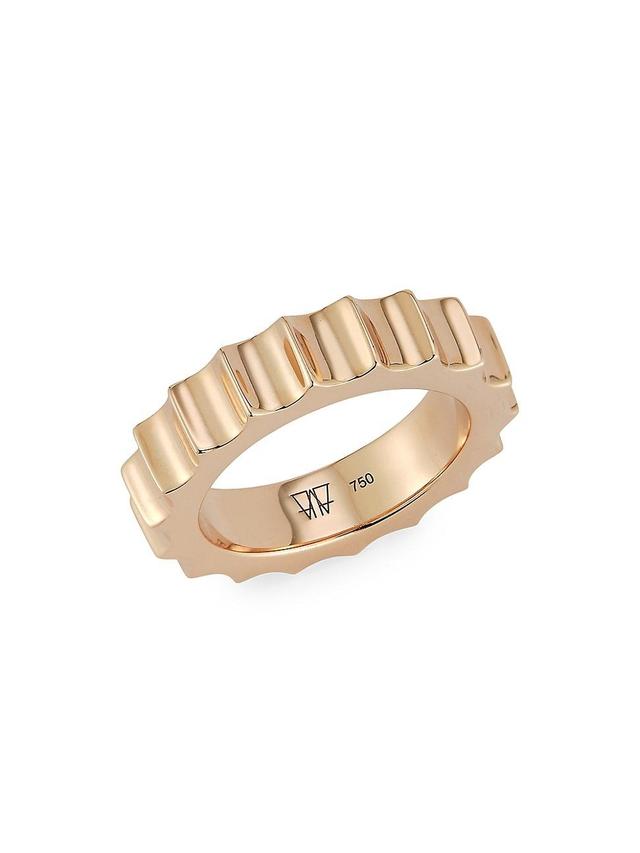 Womens Clive 18K Rose Gold Jumbo Fluted Band Ring Product Image