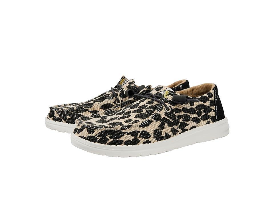 Hey Dude Wendy Leopard Grey) Women's Shoes Product Image